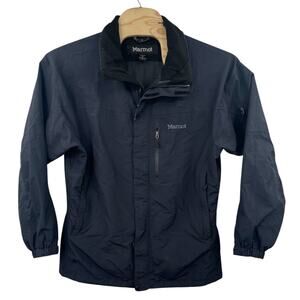 Marmot Winter Chute Ski Jacket Black Mens Size Large Pit Zips Pockets READ